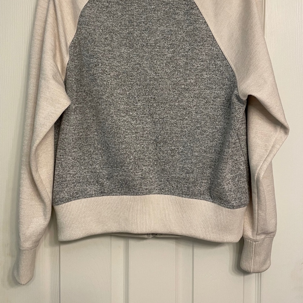Gap Gray Cream Bomber Jacket - image 4